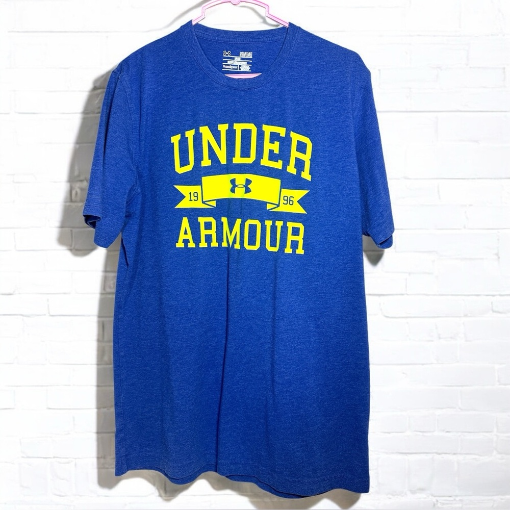 Under Armour Blue Men's Loose Fit Heat Gear Shirt MD